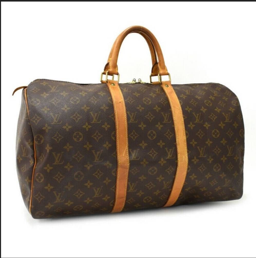 Travel bag Louis Vuitton Keepall 55 customized Fight Club by the