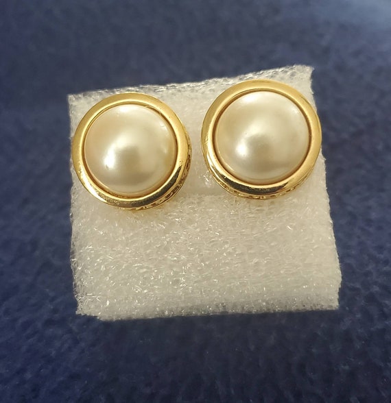 Authentic Christian Dior Pearl Earrings - image 4