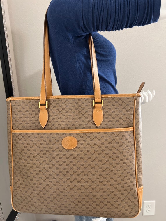 Gold Gucci GG Canvas Tote Bag – Designer Revival