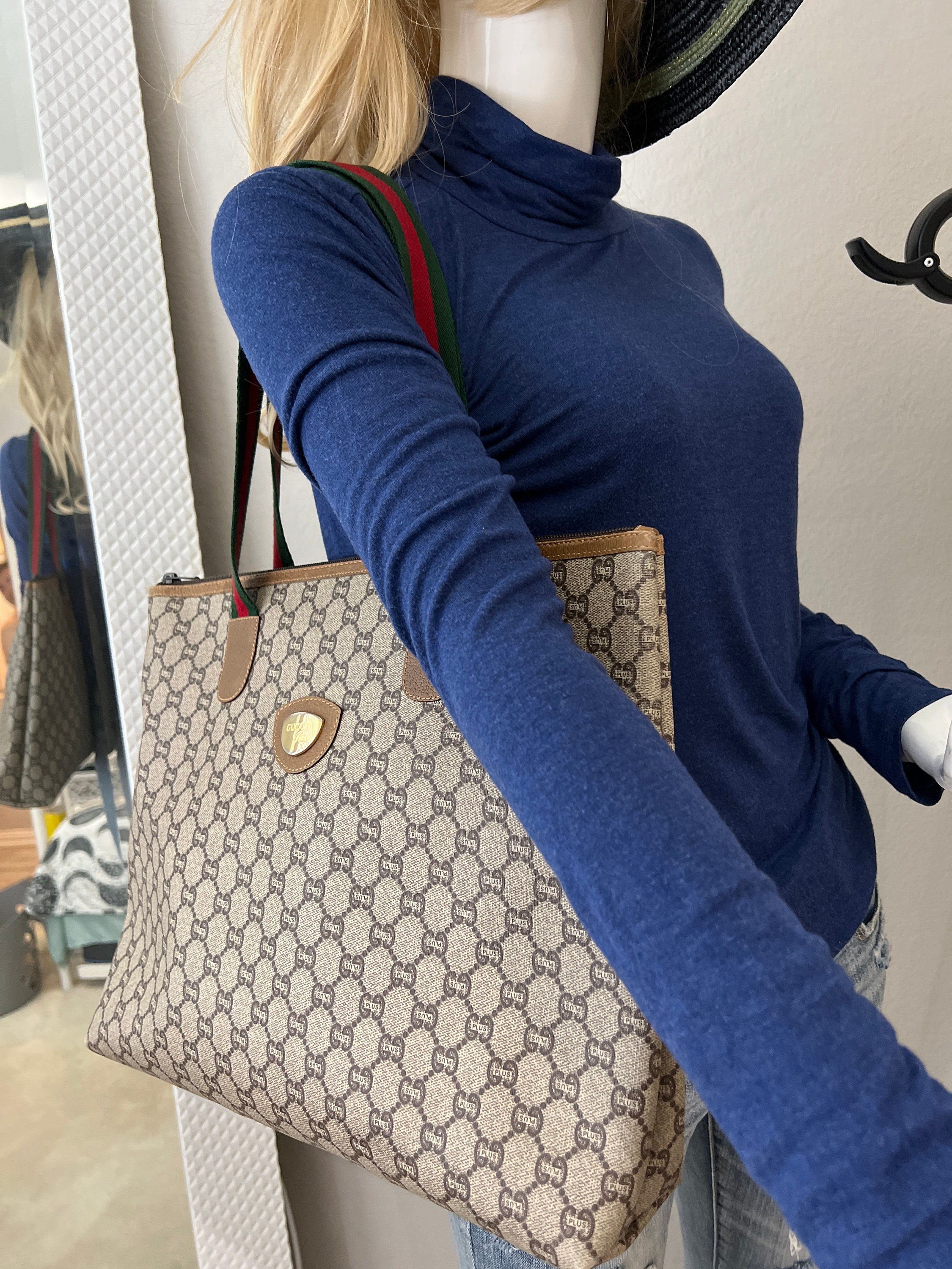 gucci canvas tote bag