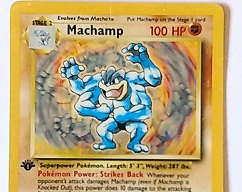 shiny machamp pokemon card 1st edition Pokémon - Machamp (8/102) - Base Set - Holo Rare