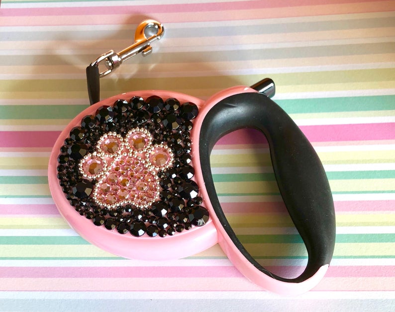 BLING DOG Leash. RETRACTABLE Dog Leash. Stylish Cute Dog Etsy