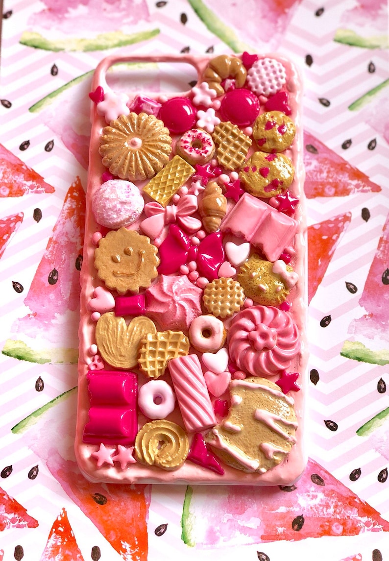 COOKIES phone case. KAWAII phone case, 3D phone case, food phone case, decoden phone case, strawberry phone case image 6