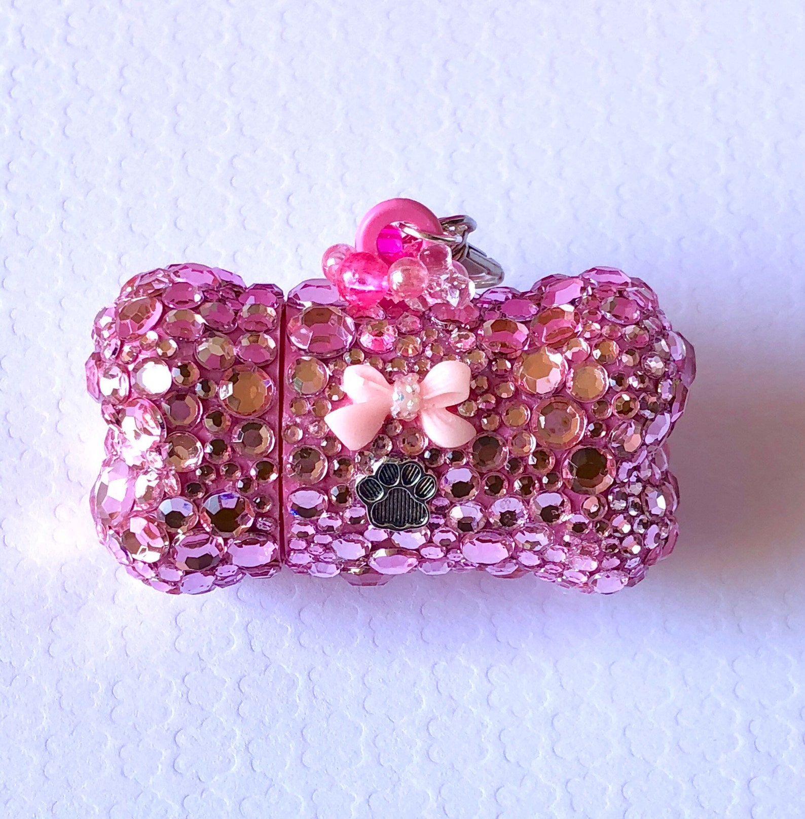 FASHION dog bag dispenser, fancy pet accessory, sparkle puppy mess bag