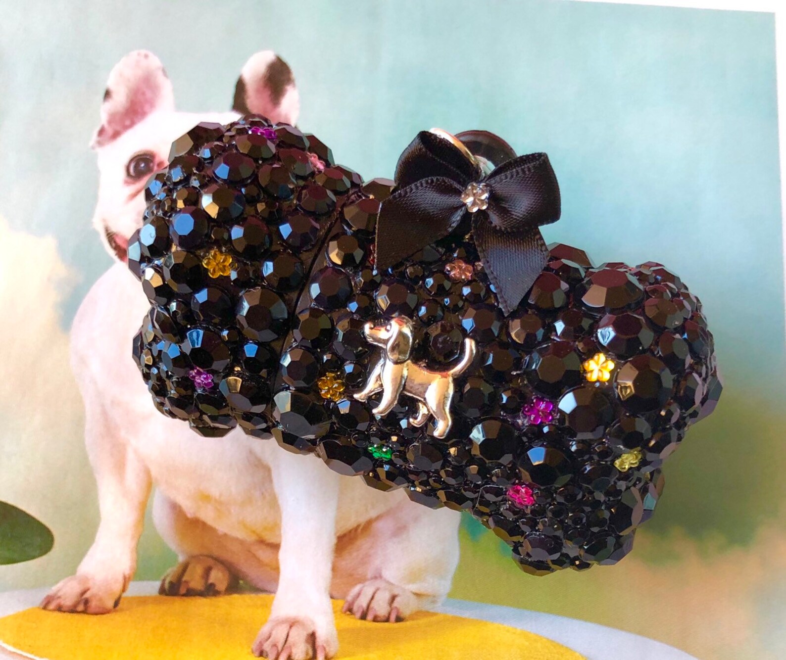 BLING Dog Bag HOLDER, Fancy DOG Accessory, Sparkle Designer Accessories