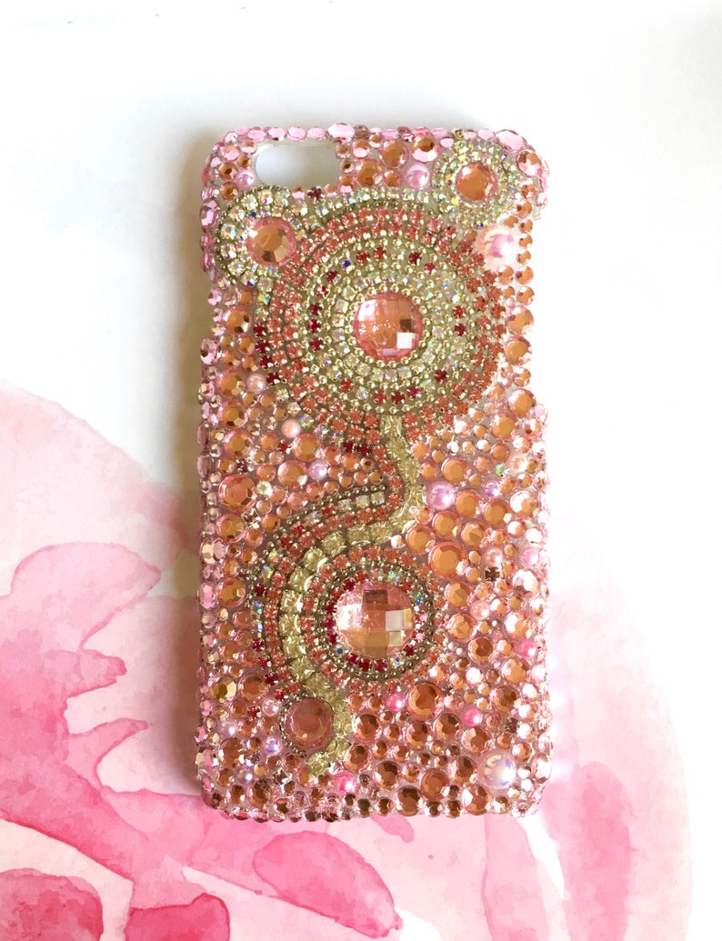 Rhinestone PHONE CASE. Pink BLING Phone Case. Rhinestone Etsy