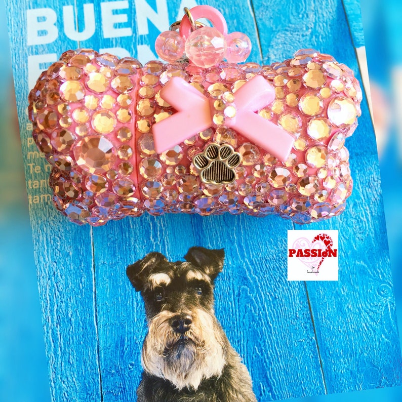 FASHION dog bag dispenser, fancy pet accessory, sparkle puppy mess bag