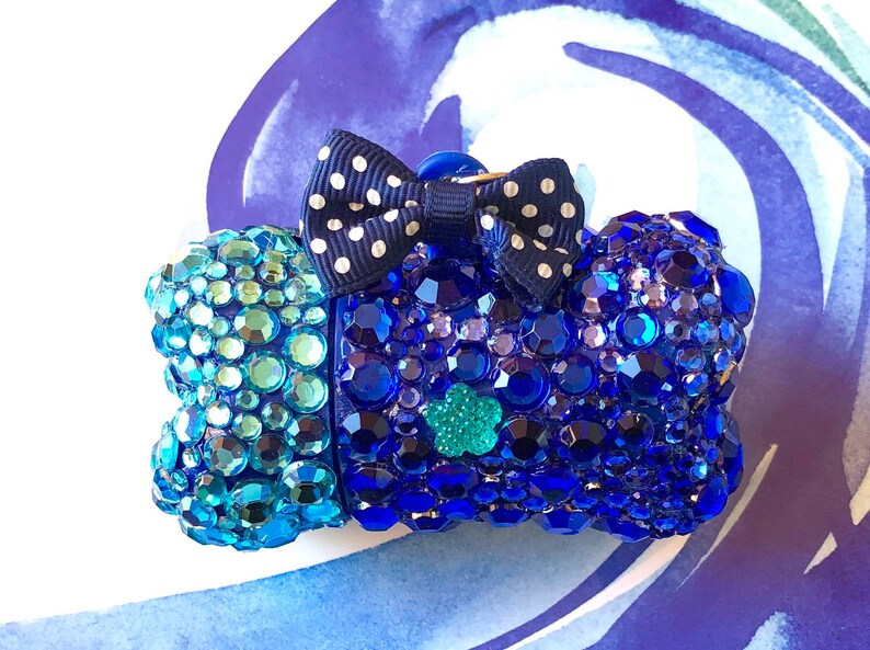 Blue DOG poop bag HOLDER. FASHION accessories for dogs Etsy