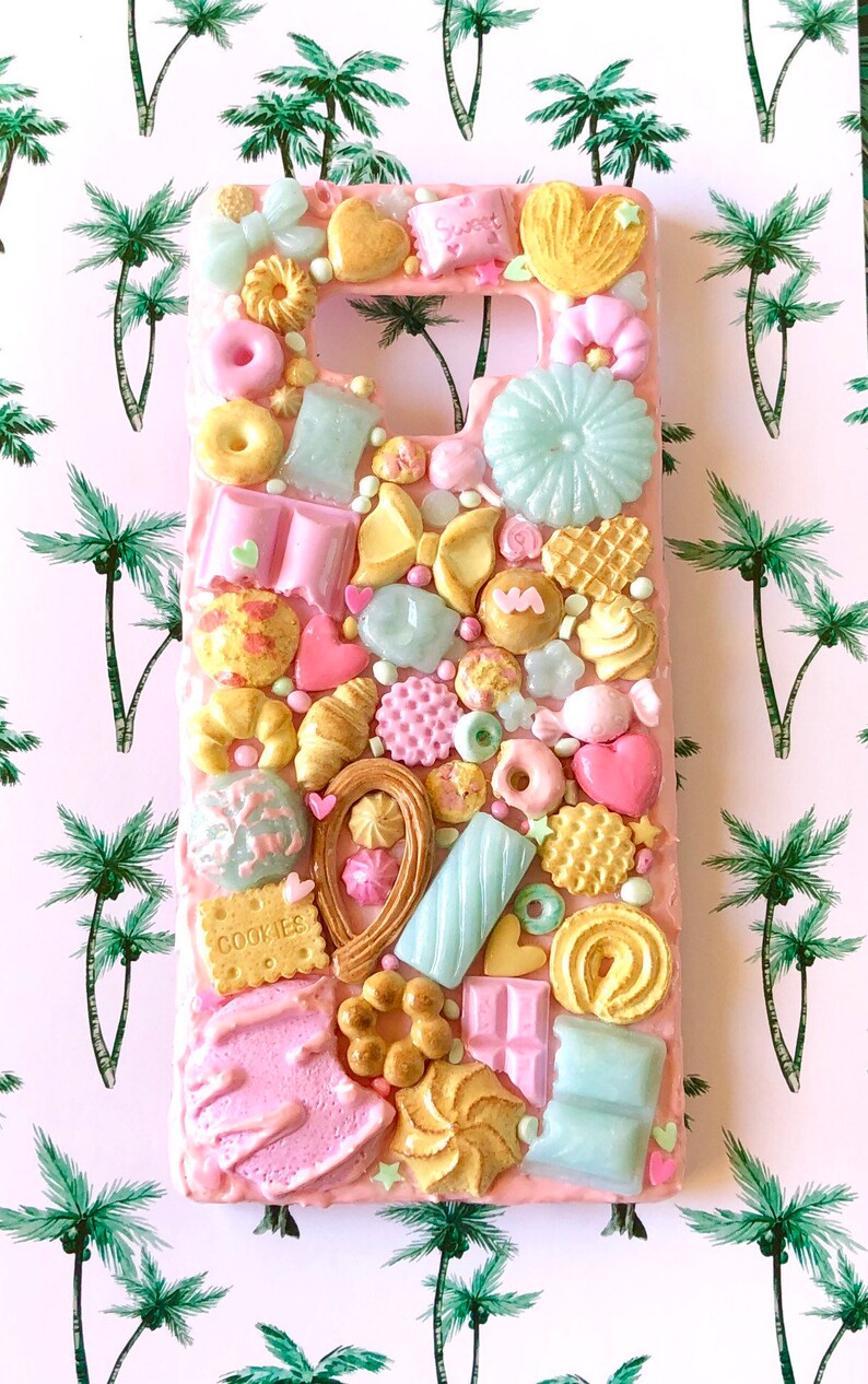 FOOD PHONE CASE. Kawaii phone case. Sweet cell phone case. Kawaii decoden phone case. Phone shell for iPhone and Samsung. 3D phone pastel image 3