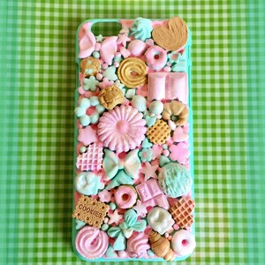 FOOD PHONE CASE. Kawaii phone case. Sweet cell phone case. Kawaii decoden phone case. Phone shell for iPhone and Samsung. 3D phone pastel image 4