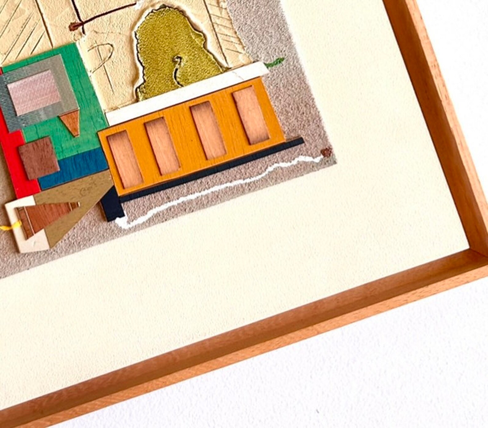 Vintage Framed Abstract Painting Contemporary Painting Mixed Etsy