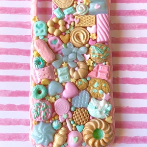 HANDYHÜLLE MIT LEBENSMITTELN. Kawaii-Telefonhülle. Süße Handyhülle. Kawaii Decoden-Telefonhülle. Handyhülle für iPhone und Samsung. 3D Telefon Pastell