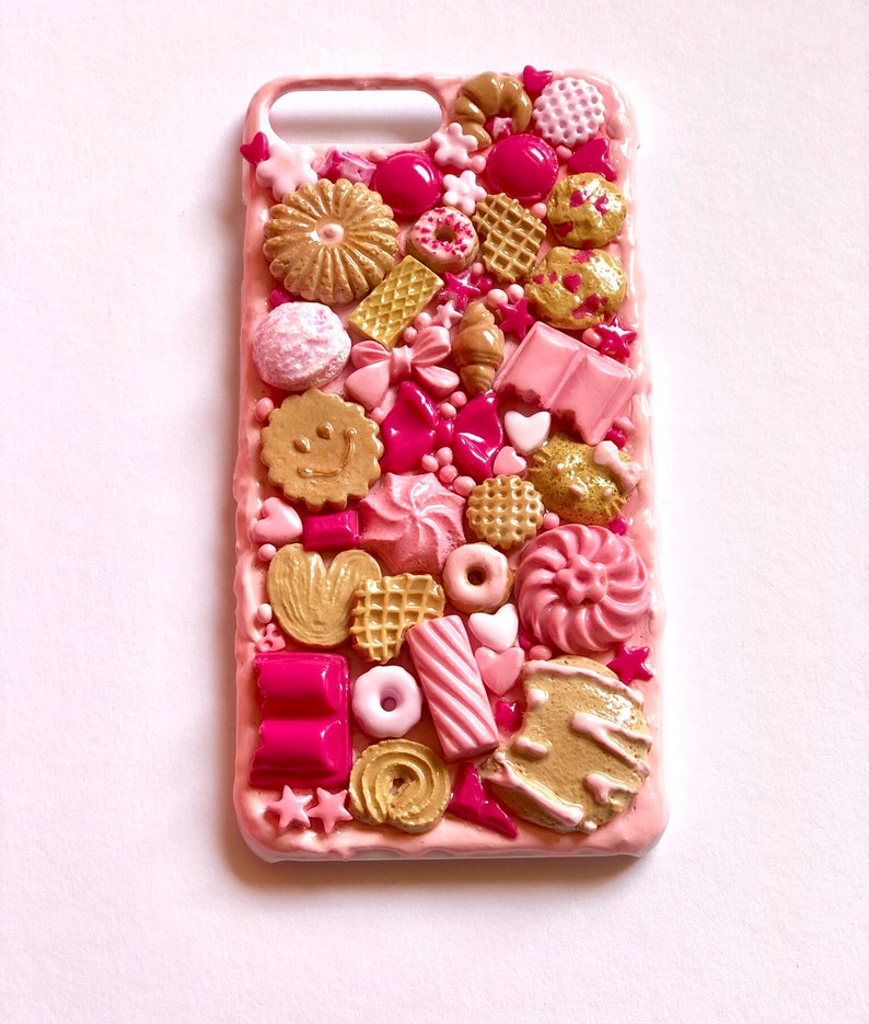 COOKIES phone case. KAWAII phone case, 3D phone case, food phone case, decoden phone case, strawberry phone case image 7