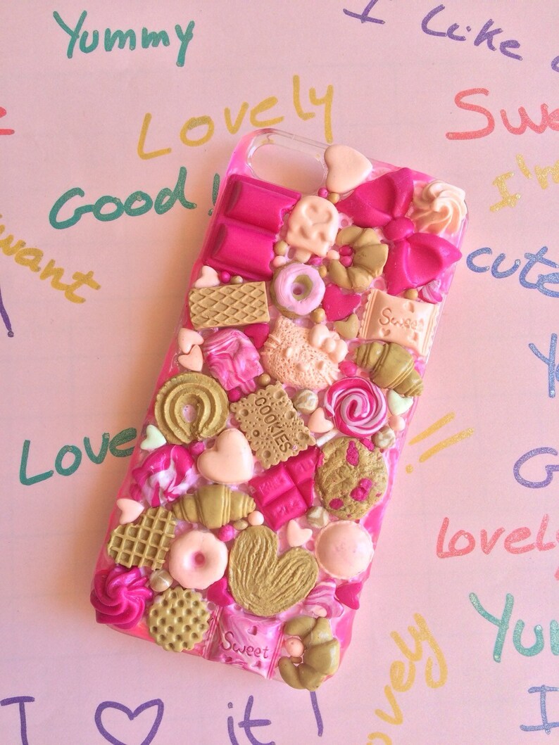 COOKIES phone case. KAWAII phone case, 3D phone case, food phone case, decoden phone case, strawberry phone case image 9