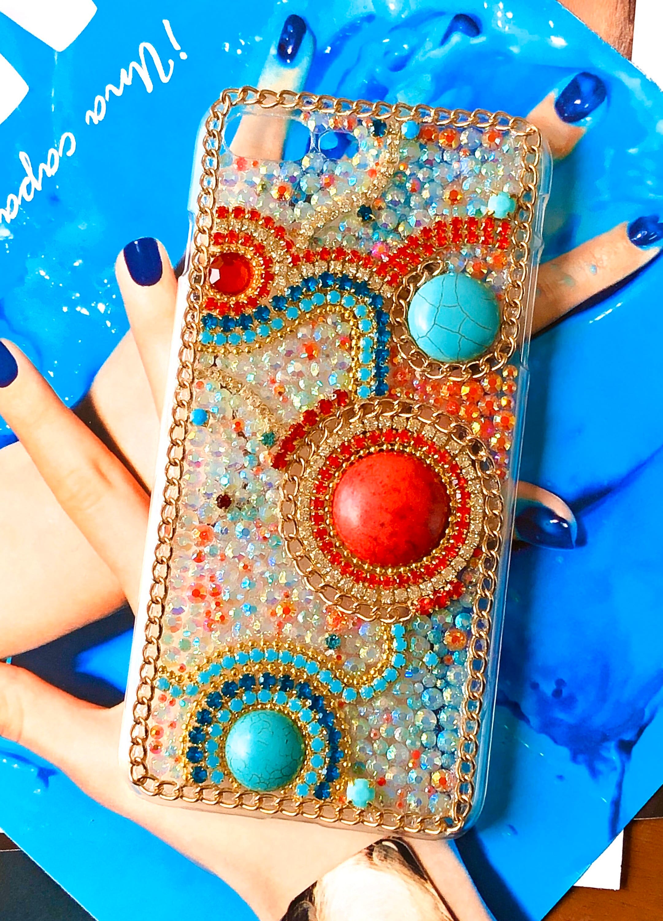 LUXURY PH0NE CASE. Rhinestone phone case for iPhone 5 6 7 8 X Etsy España