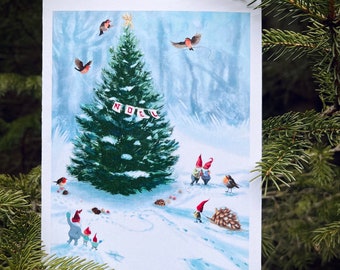 Forest Gathering - Holiday Card - Set of (22)