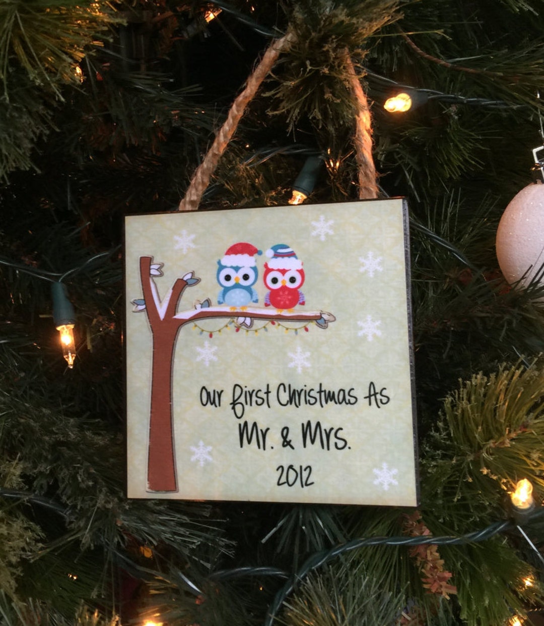 Our First Christmas as Mr. and Mrs., Personalized Gift, Personalized