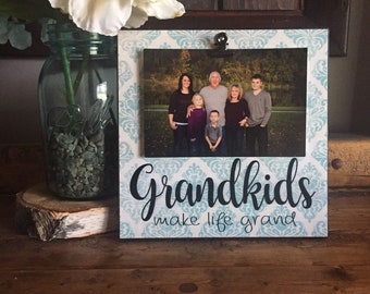 Grandparents Day, Pregnancy Announcement Gift For New Grandparents, [Grandkids Make Life] Grandparent Picture Frame, Pregnancy Reveal