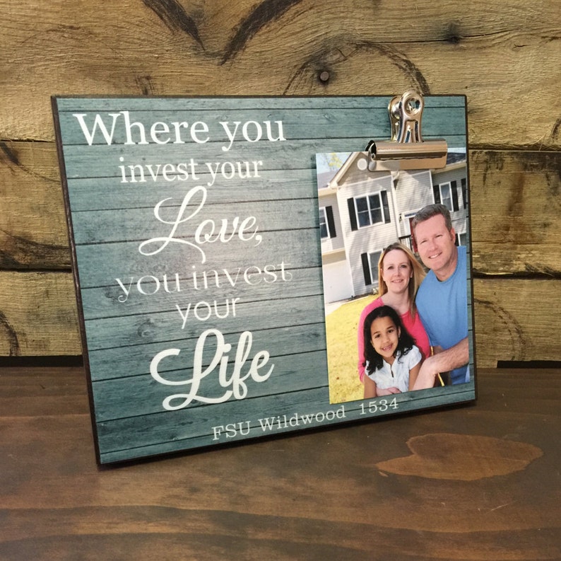 Personalized Picture Frame Housewarming Gift Where You Etsy
