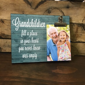 Personalized Grandparents Picture Frame, Grandchildren fill a place in your heart you never knew was empty, Grandparents Gift