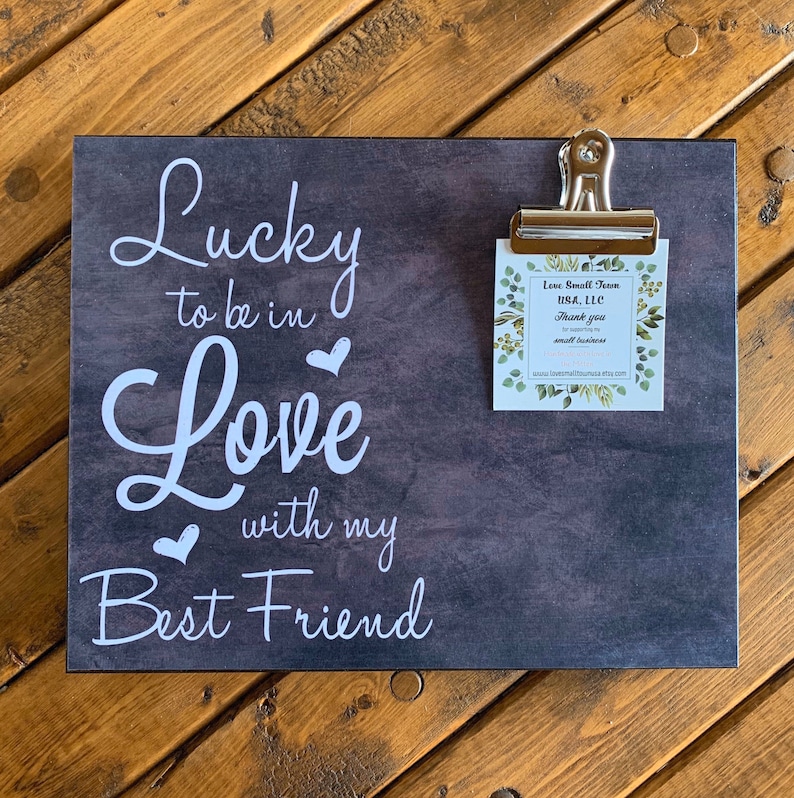 Lucky to be in Love with my Best Friend Gift For Her image 1