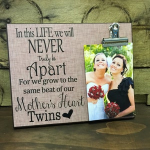 In this life we will never truly be apart, Twin Gift, Gift for sister, Birthday Gift, Christmas Gift image 1