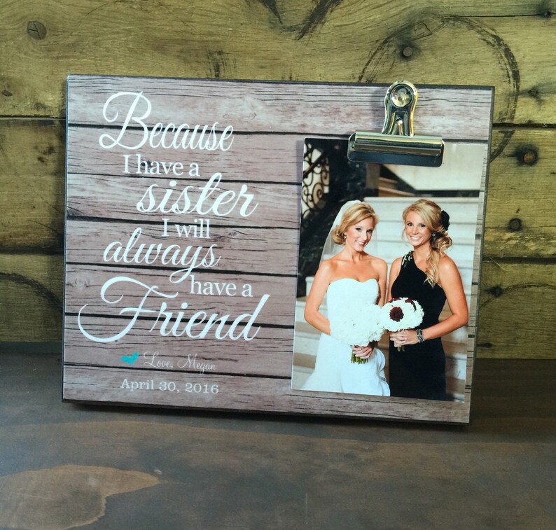 Personalized Picture Frame Gift for Sister Best Friend Gift Etsy