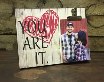 Gift For Her, Anniversary Gift, Valentine's Day Gift, Just Because, Gift For Him, 8x10 Photo Board With Clip Display