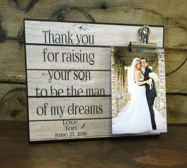 Parents Of The Groom Gift, Wedding Gift, Thank You For Raising Your Son To Be The Man Of My Dreams image 1