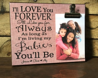 Gift for Mom, I'll Love You Forever I'll Like You For Always, Mother's Day Gift, Birthday Gift, Christmas Gift