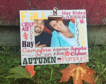 Fall Picture Frame, Fall Word Art..., Photo Frame With Clip Picture Display