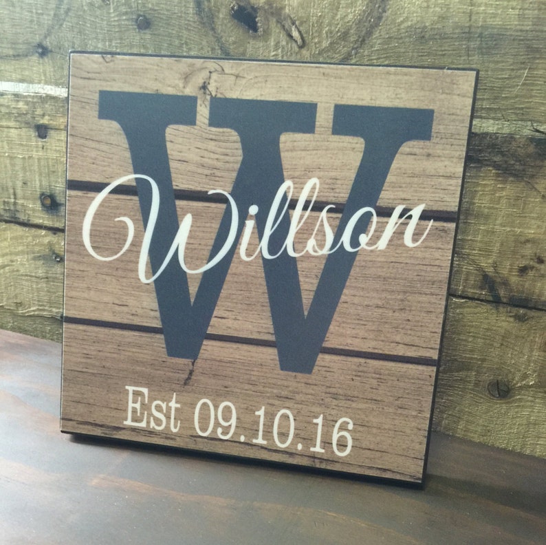 Personalized Last Name & Date Wood Sign, Wedding Gift, Anniversary Gift, Gift For Her, Couples Gift image 3