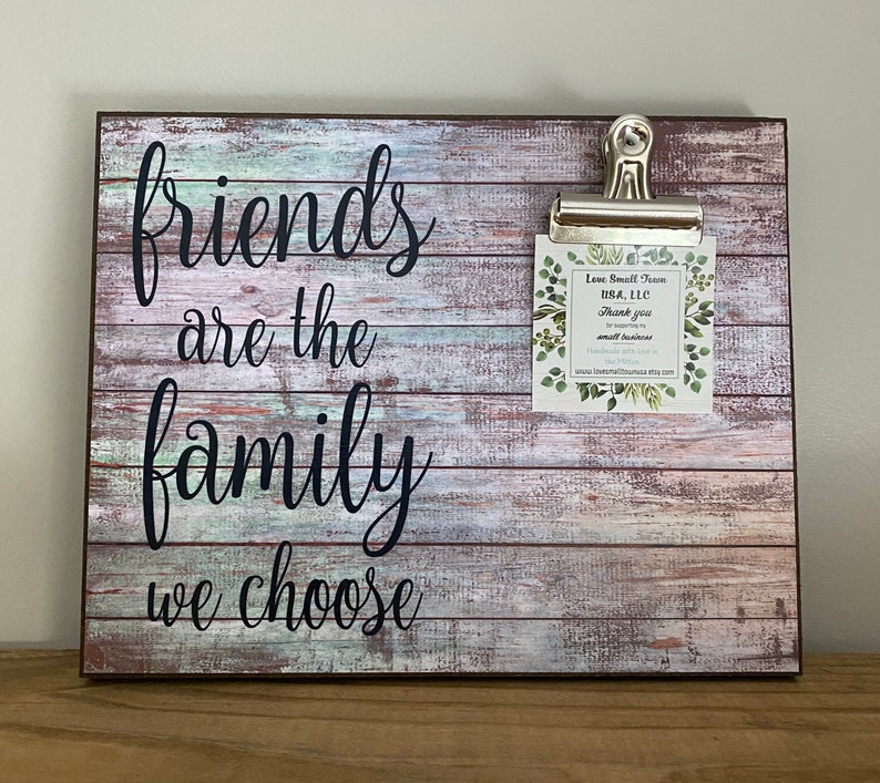 Friends Are the Family We Choose Best Friend Gift Valentines Etsy