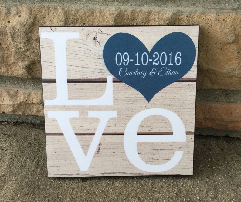 Personalized LOVE Wood Sign, Wedding Gift, Anniversary Gift, Gift For Her, Couples Gift image 2