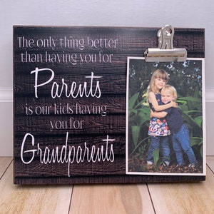 Grandparents Gift, New Grandparents, The Only Thing Better Than Having You As Parents, New Baby Gift, Pregnancy Reveal image 1