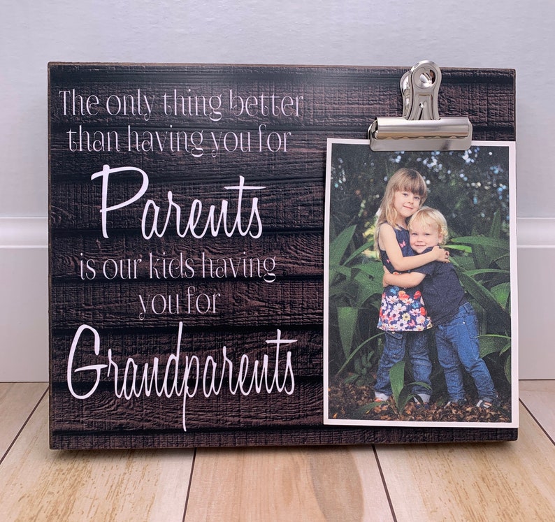 Grandparents Gift, New Grandparents, The Only Thing Better Than Having You As Parents, New Baby Gift, Pregnancy Reveal image 1