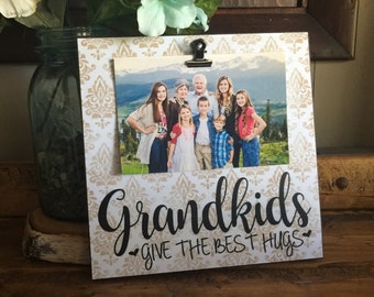 Grandkids Give The Best Hugs, Grandparents Gift, New Parents, New Baby, Pregnancy Reveal