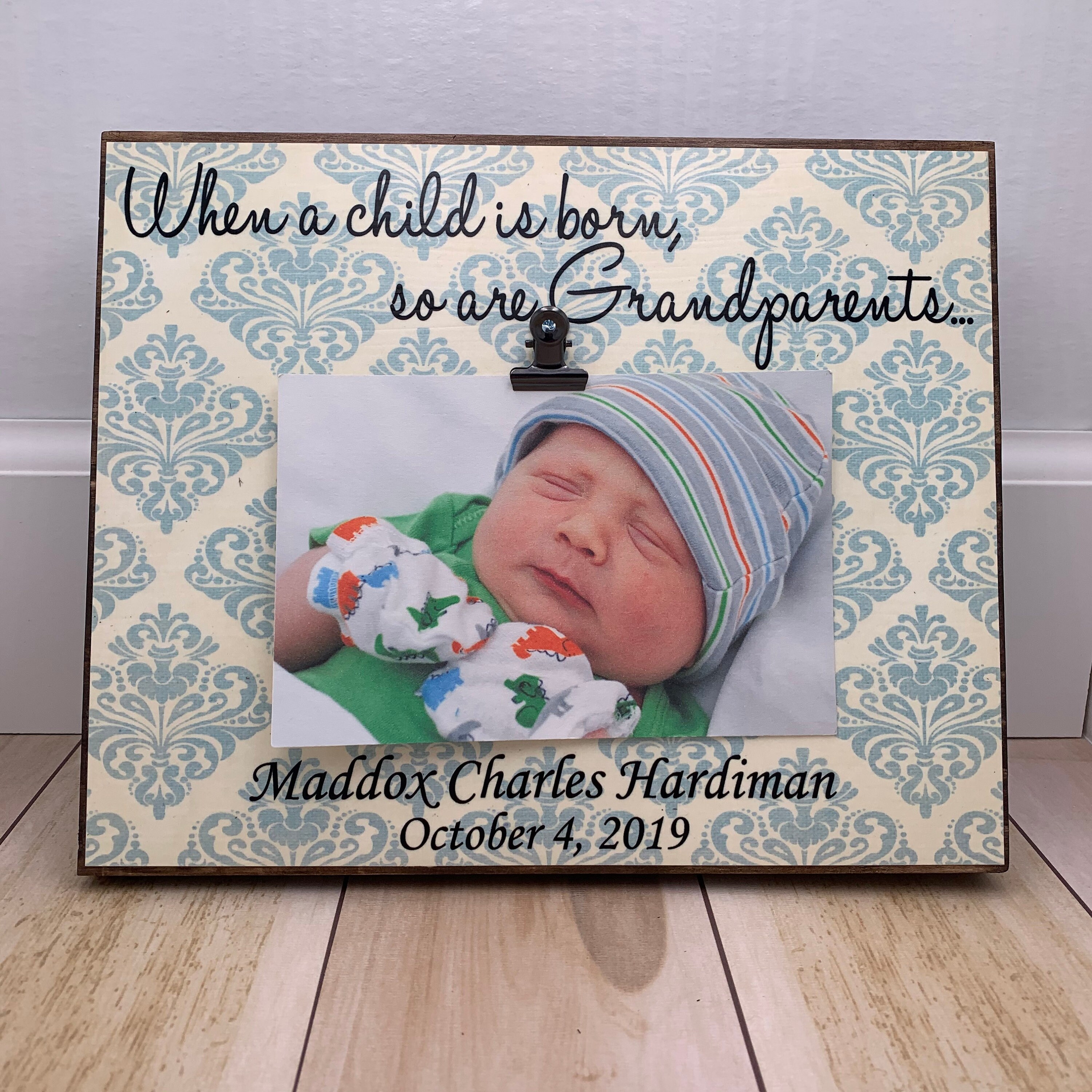 Personalized Grandparents Picture Frame When A Child Is Born Etsy