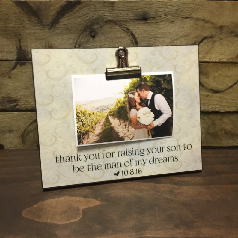 Parents Of The Groom Gift, Wedding Gift, Thank You For Raising Your Son To Be The Man Of My Dreams image 1