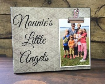 Grandparents Picture Frame Gift, Personalized Gift For Grandparents, 8x10 photo board with clip photo display,(Meme and Papa, Nana