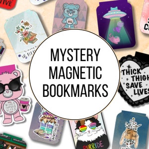 Marcapáginas magnético misterioso de doble cara, regalo literario para lectores, amantes de los libros, amantes de los libros, regalo para ella, él, bibliófilo, venta, descuento.