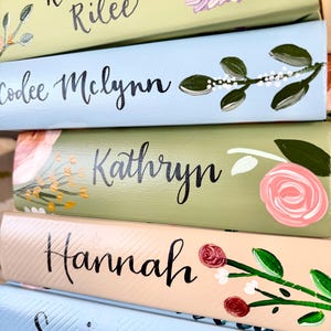 Hand painted Bible// Single column journaling Bible//NIV ESV NKJV //Floral art bible image 13