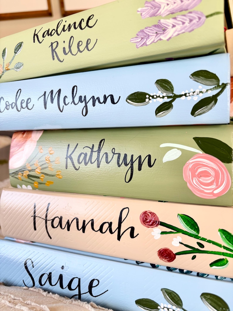 Hand painted Bible// Single column journaling Bible//NIV ESV NKJV //Floral art bible image 13