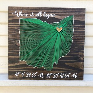 Ohio String Art Sign / Ohio Sign / Ohio Gift - Etsy