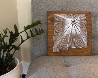 New Mexico String Art Map/ New Mexico Sign/ New Mexico Gift