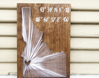 Idaho map WITH coordinates