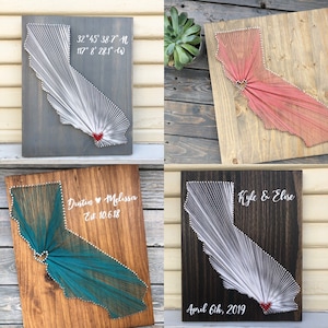 California String Art/ California gift/ California sign