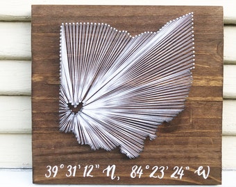 Ohio map WITH coordinates