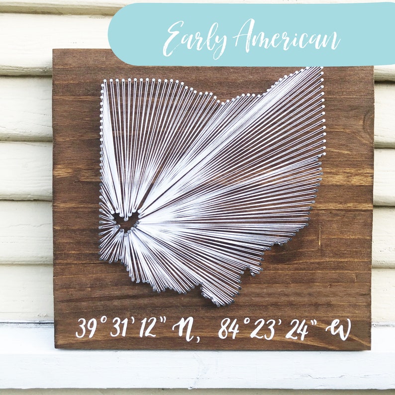 Ohio String Art Sign / Ohio Sign / Ohio Gift - Etsy