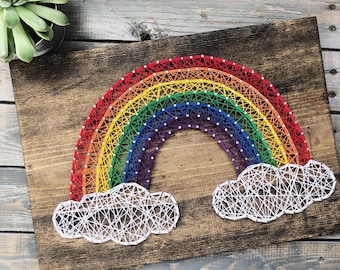 String Art Rainbow sign